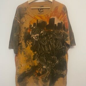Ecko Unlimited Urban Graphic Tee - Brown and Orange
